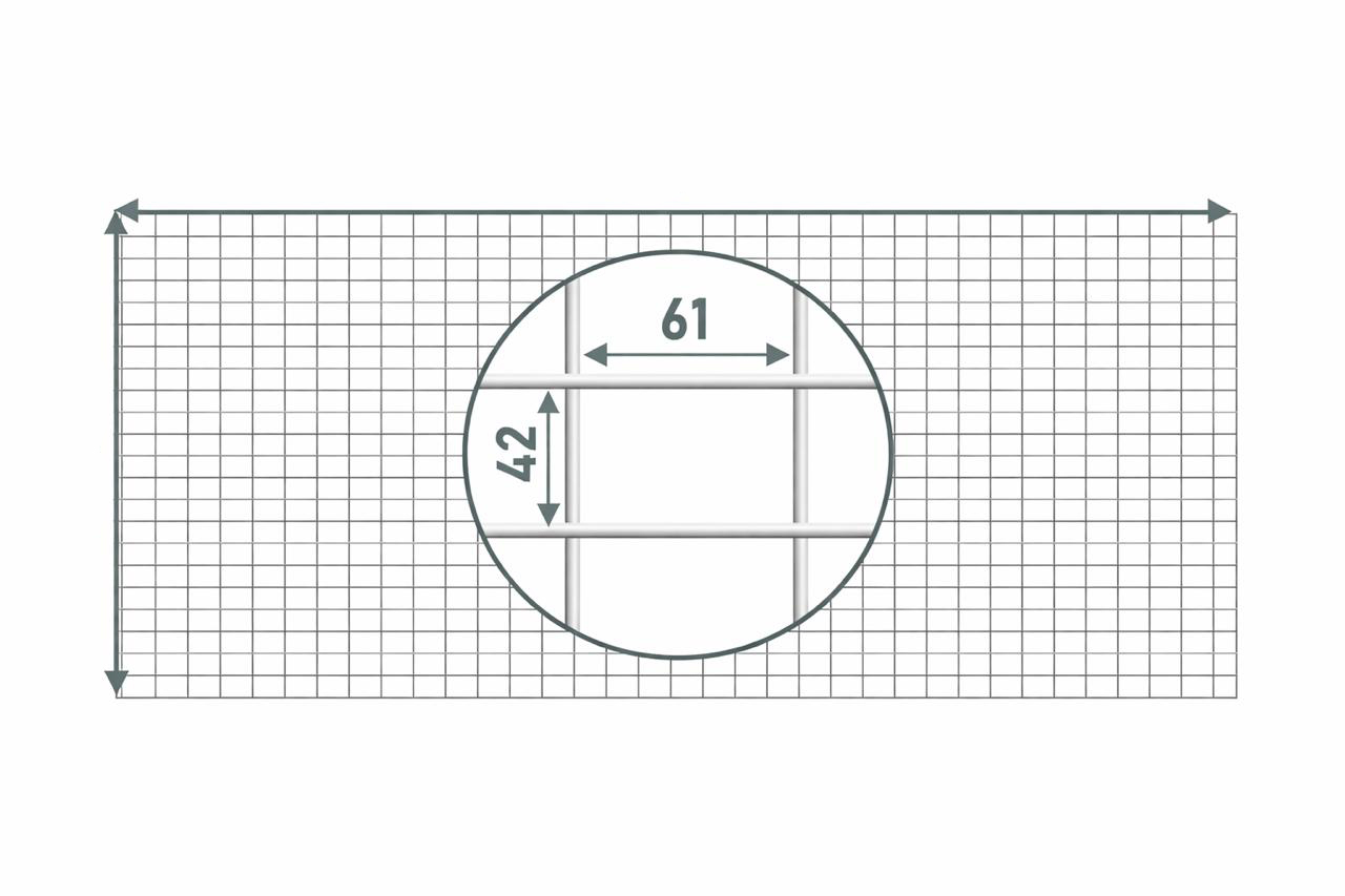 Plasă sudată zincată 42x61mm